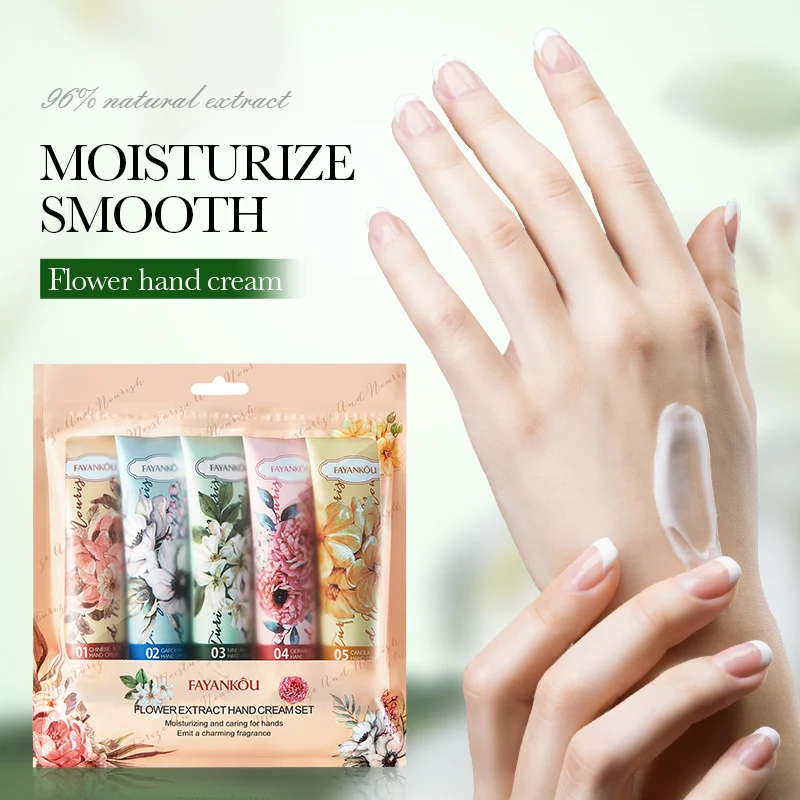 FAYANKOU Private label hand cream lotion moisturizing Plant Fruit Hand Cream Gift Set