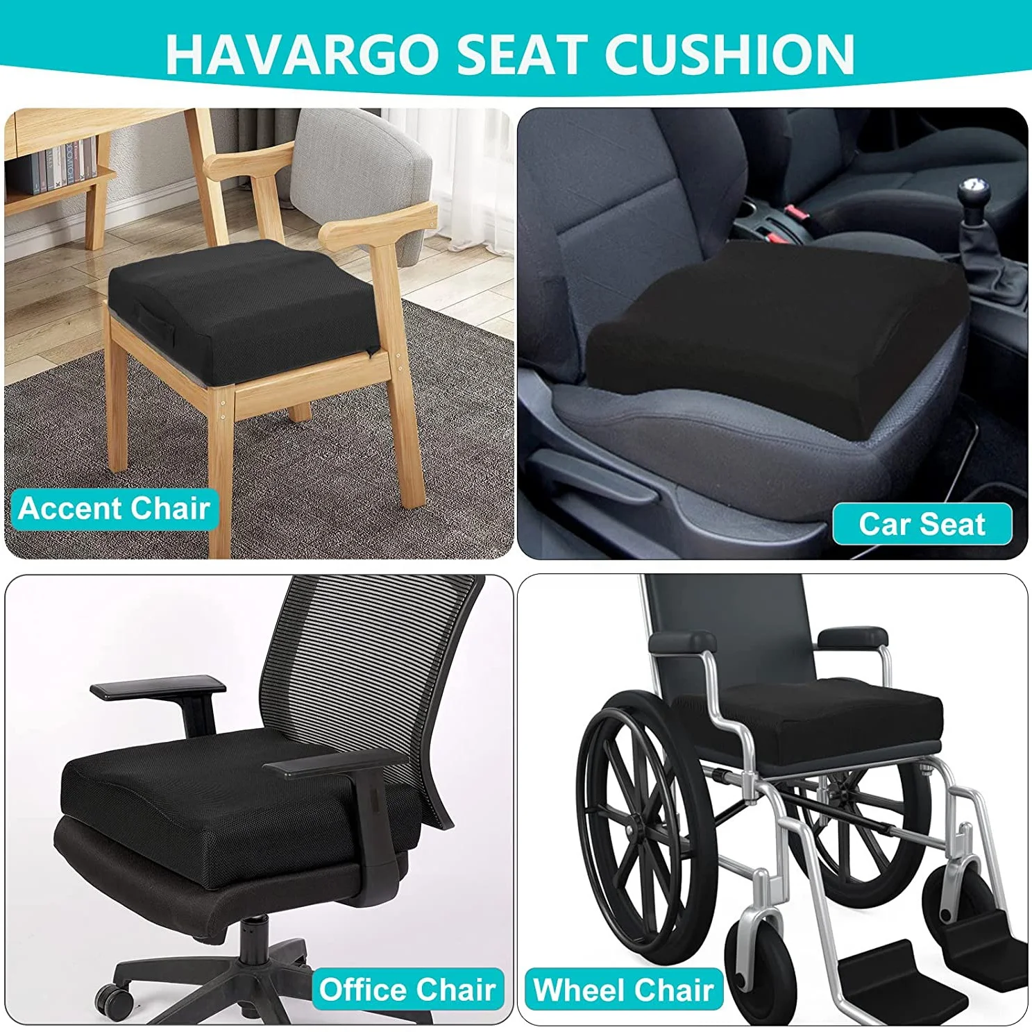Leather Waterproof Wheelchair Gel Seat Cushion Cooling Gel Foam Wheelchair Seat Cushion