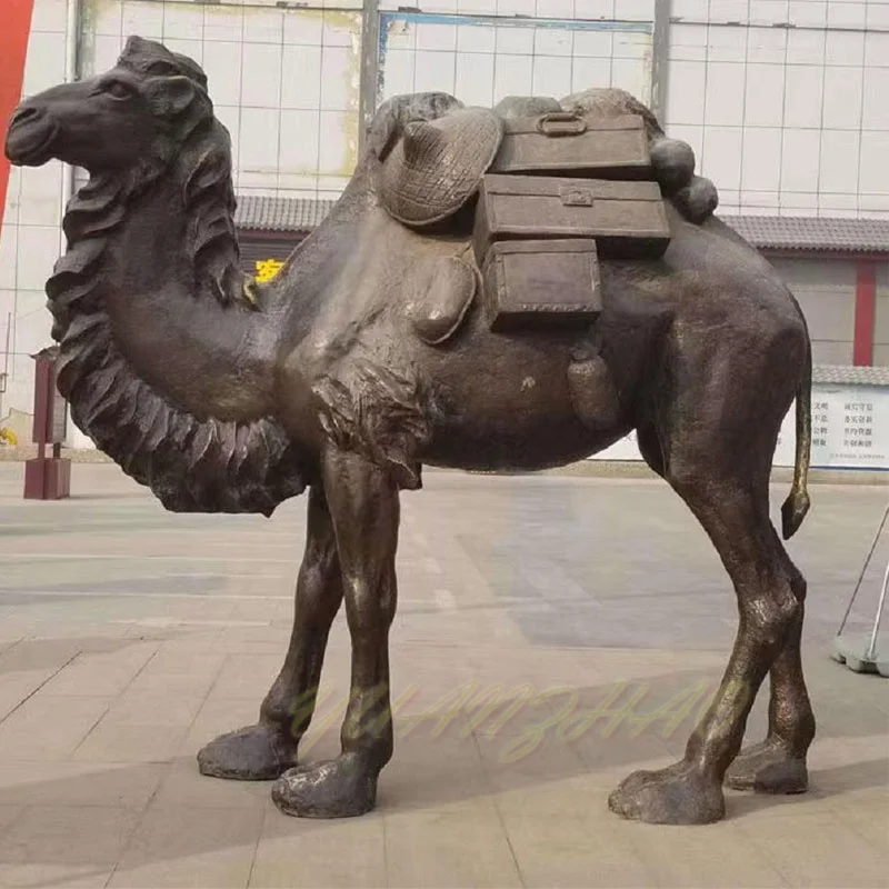 Bronze life size statue  Metal Craft large bronze camel animal size bronze standing  Statue sculpture statue