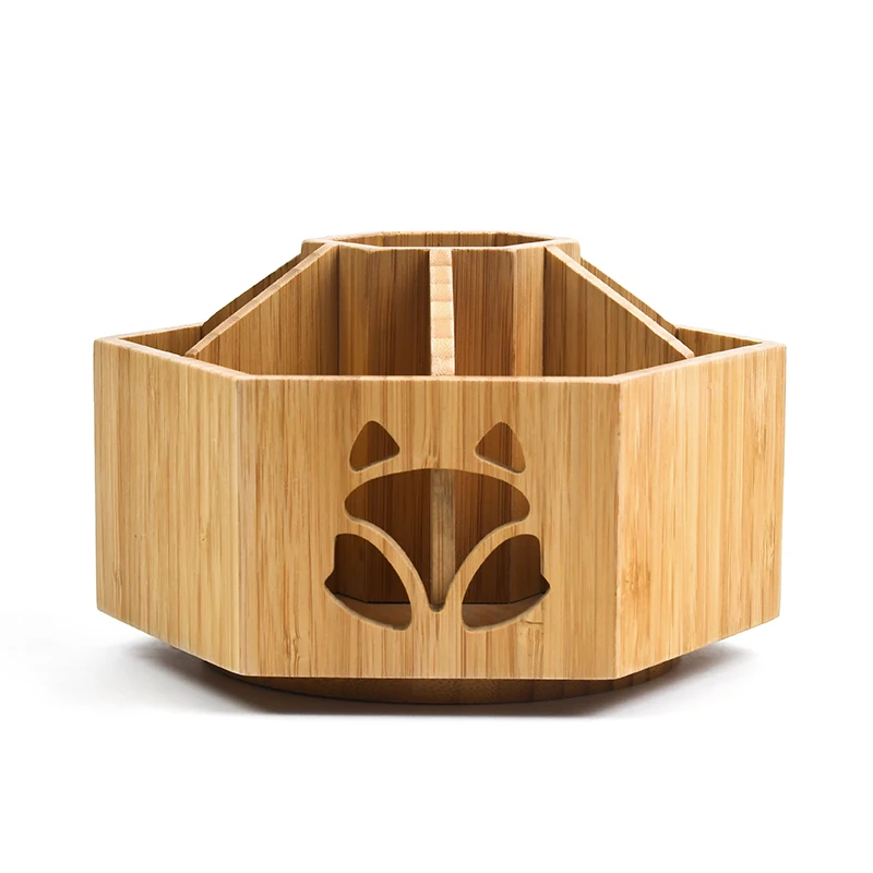 WDF Factory Wholesale holder and shelf for pen and pencils custom container stationery organizer bamboo pen holders