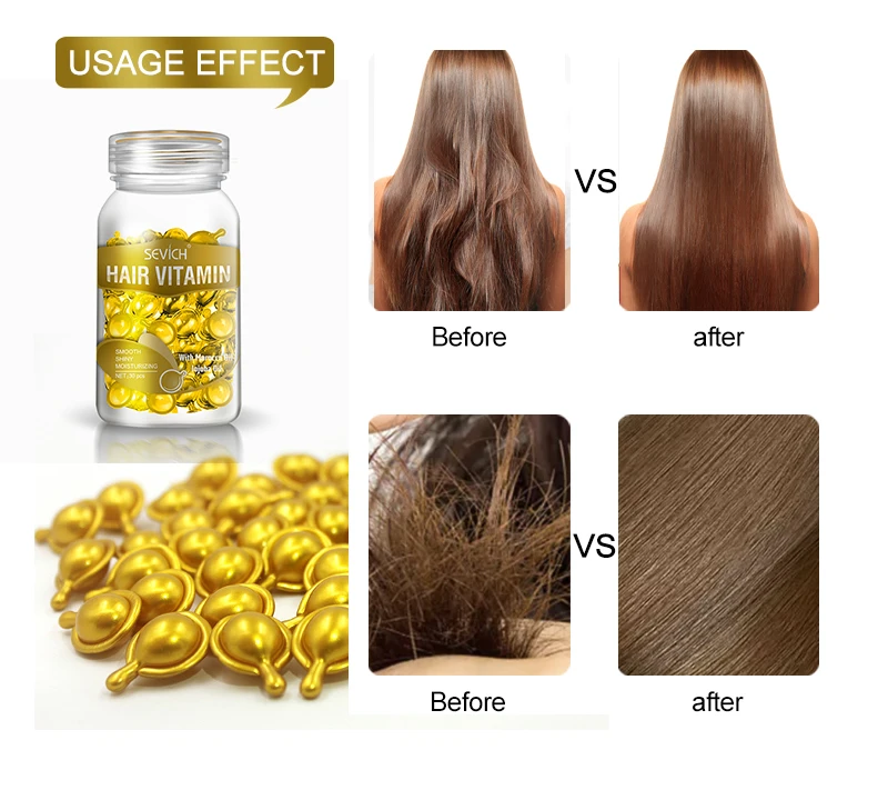 Wholesale OEM Keratin Hair Treatment SEVICH Hair Vitamin Serum Capsule