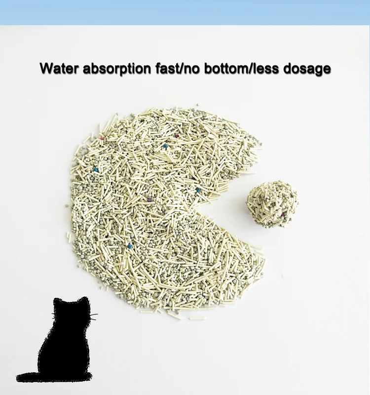 Natural Plant-based Granules and Bentonite Litter Tofu Litter Sustainable Litter Low Dust Clumping Cat Sand