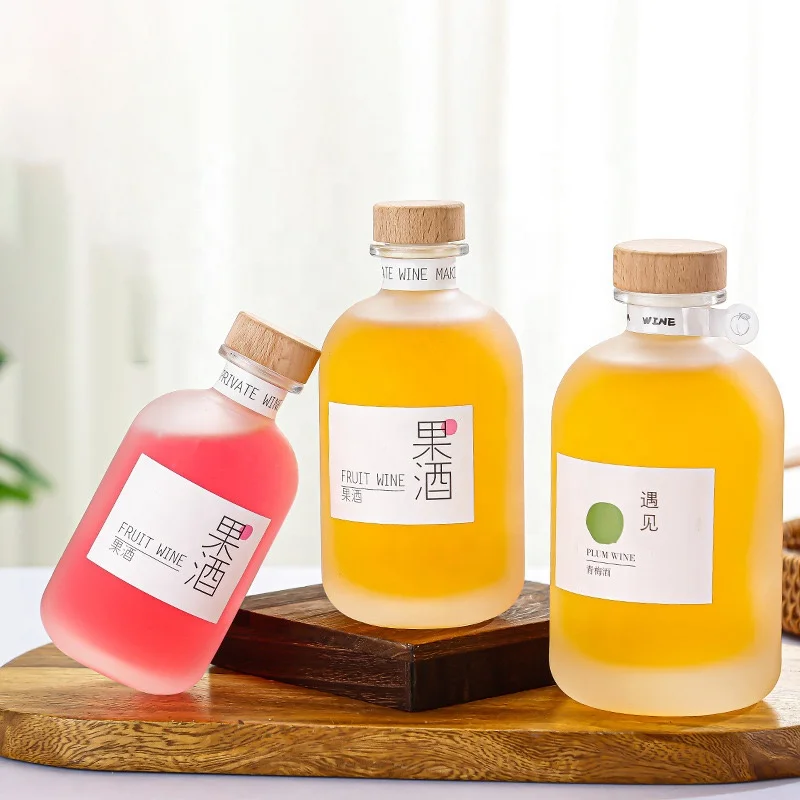 100ml 200ml 375ml 500ml 750ml 1000ml Glass Bottles for Honey Sauces Fruit Juice wine Rum Gin Vodka