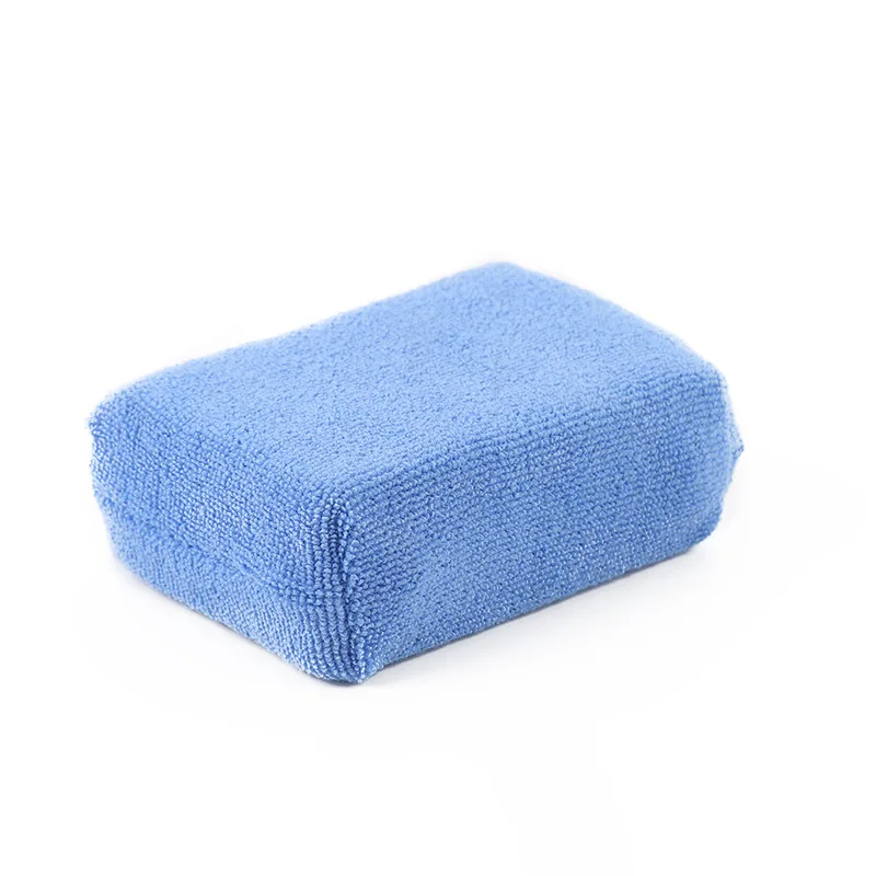 Синие прямоугольные Аппликаторы из Микрофибры губки для мытья автомобиля губка для очистки воска аппликатор подушка