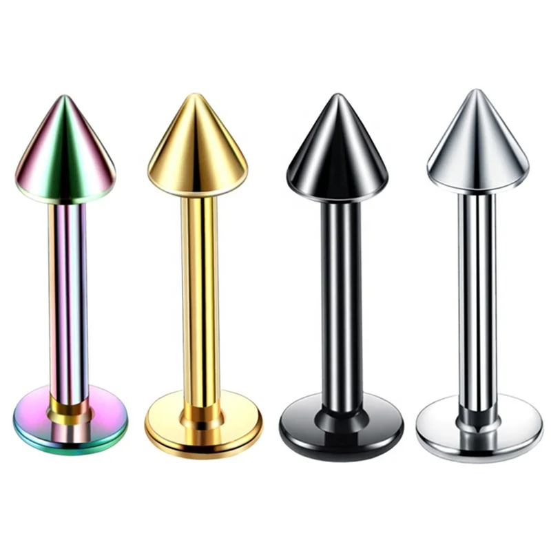 Hot Sell 316L Surgical Stainless Steel  Lip Piercing Jewelry Spike Cone Labret Lip Stud