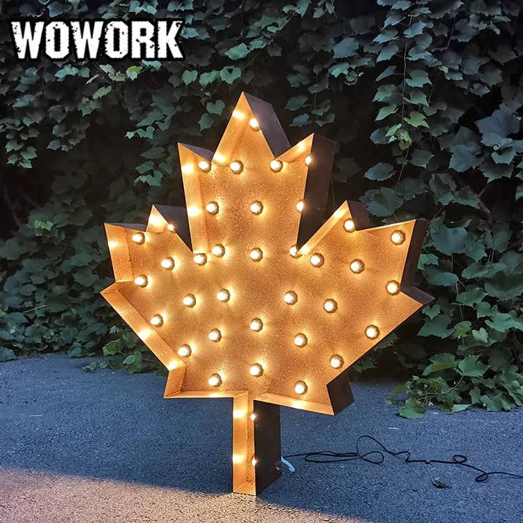  Wowork водонепроницаемый напольный изготовленный на заказ металл ремесел шатер освещение для светодиодных букв вывеска бара украшения