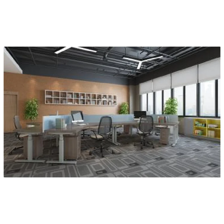 Height Adjustable Wooden Table for Office Rustic Lift Top Computer Desk