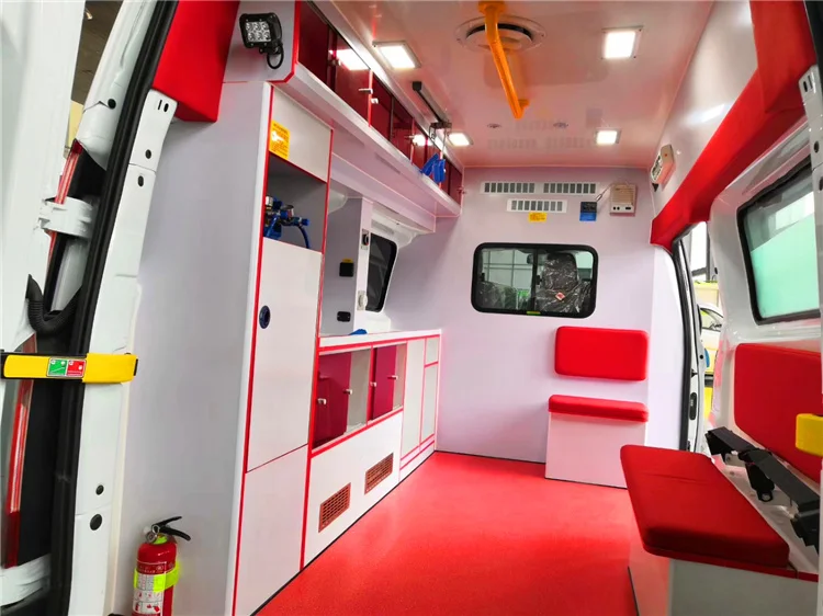 China supplier low price medical stretcher Hospital Patient Transport Oxygen bottle Ambulance