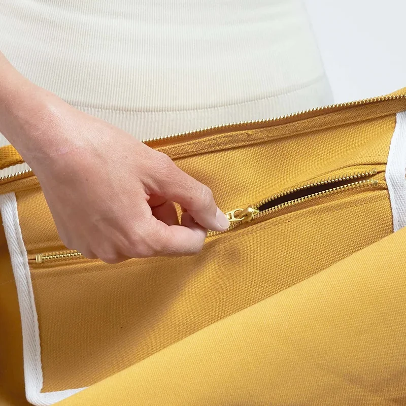 CHANGRONG Custom Adjustable cotton canvas yoga mat carry gym bag