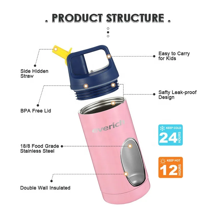2022 new design stainless steel vacuum insulated water bottle with customization color
