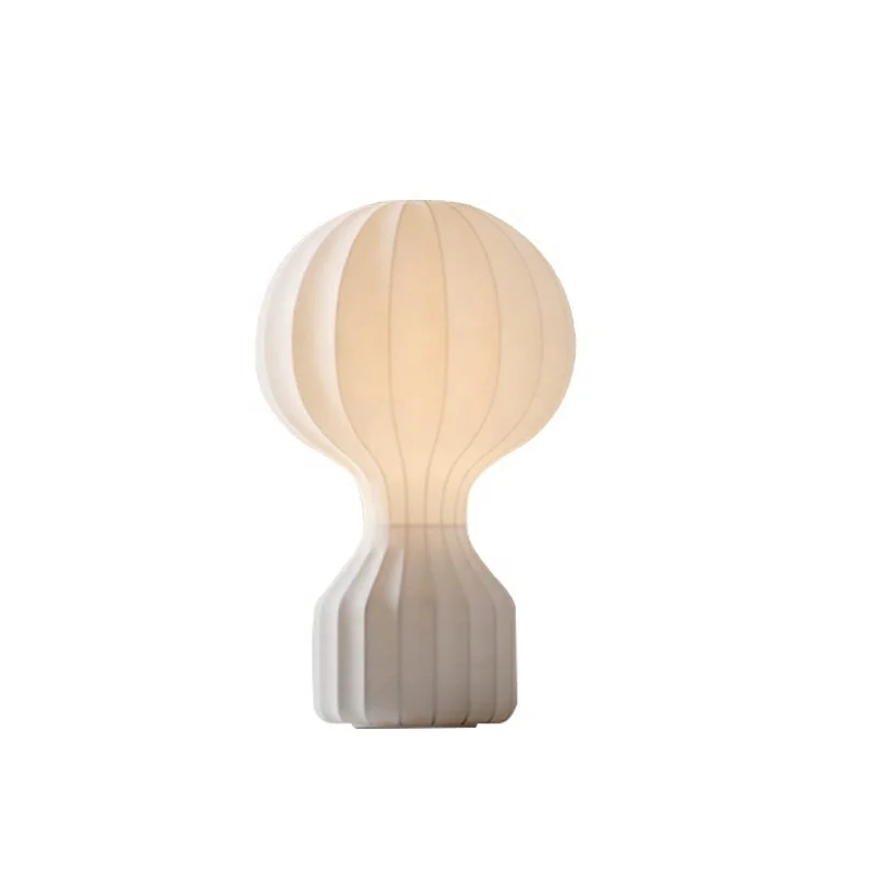 Modern Creative Indoor Table Lamp Silk Fabric Air Balloon Decor Ambient E27 Reading Table Light for Bedroom