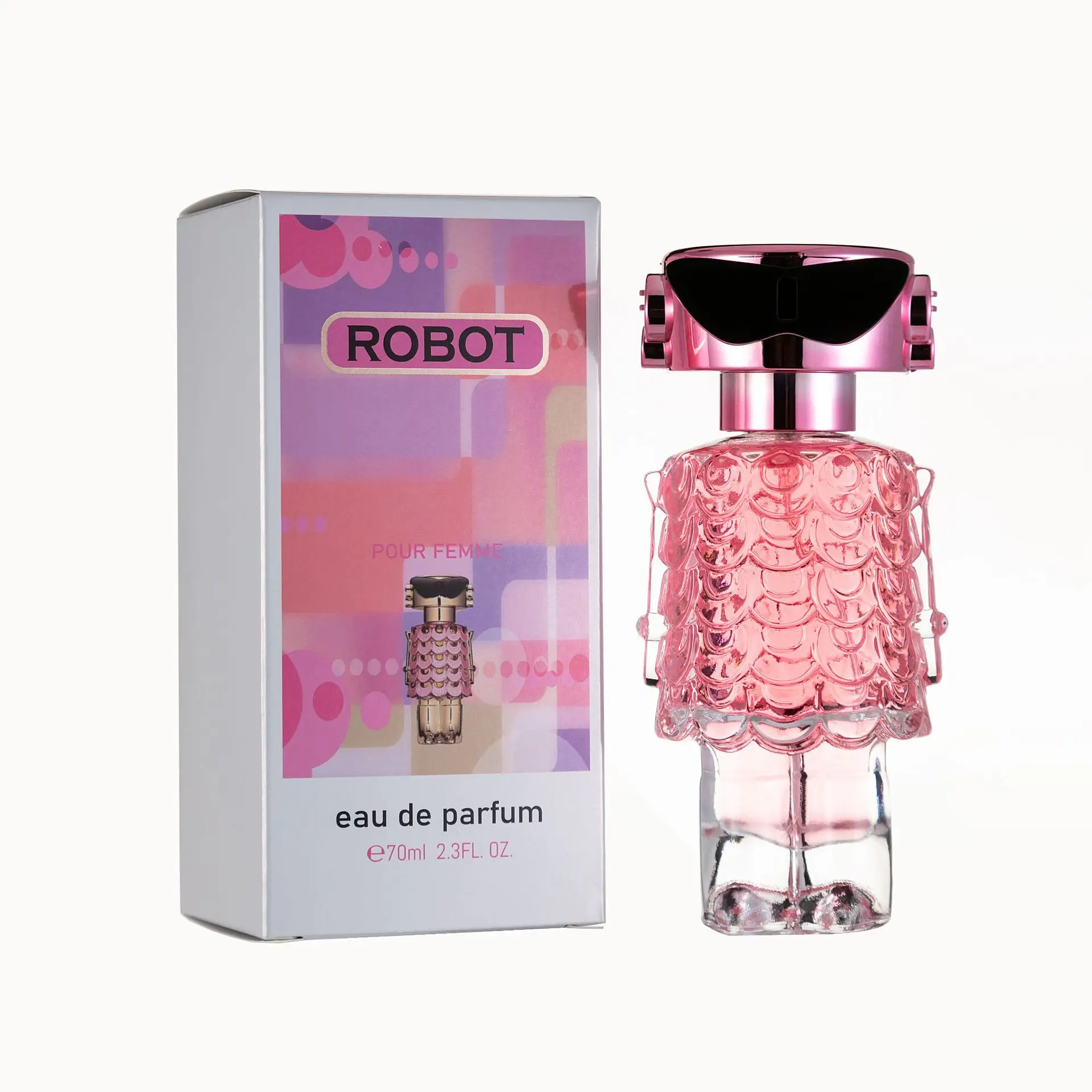 Wholesale 70Ml Rose Red Female Robot Women Perfume Lasting Fragrance Light Elegant Vietnam Ladies Perfumes