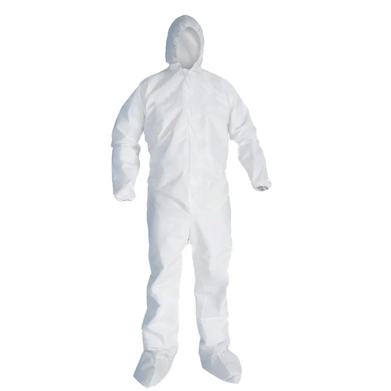 Breathable White Cheap Disposable Safety Coverall Overall Workwear