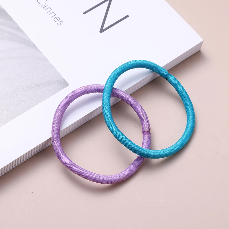 BSCI Audited Factory Wholesale Fashion Women Girls Basic Hair Accessories Thin Black Elastic Hair Ties Hair Elastic Band