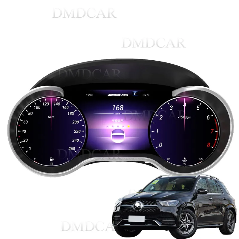 12.5 inch car LCD display speedometer dashboard cockpit digital panel for Mercedes-Benz R/G class ML GLE GLS W166 screen upgrade