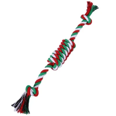 Christmas bite-resistant dog rope toy