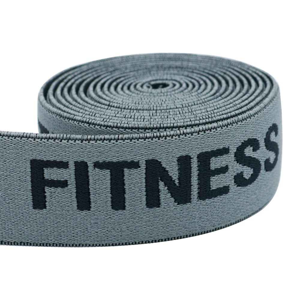2023 custom twill pattern active wear elastic tape 25mm 75/72 polyester jacquard elastic band for waistband