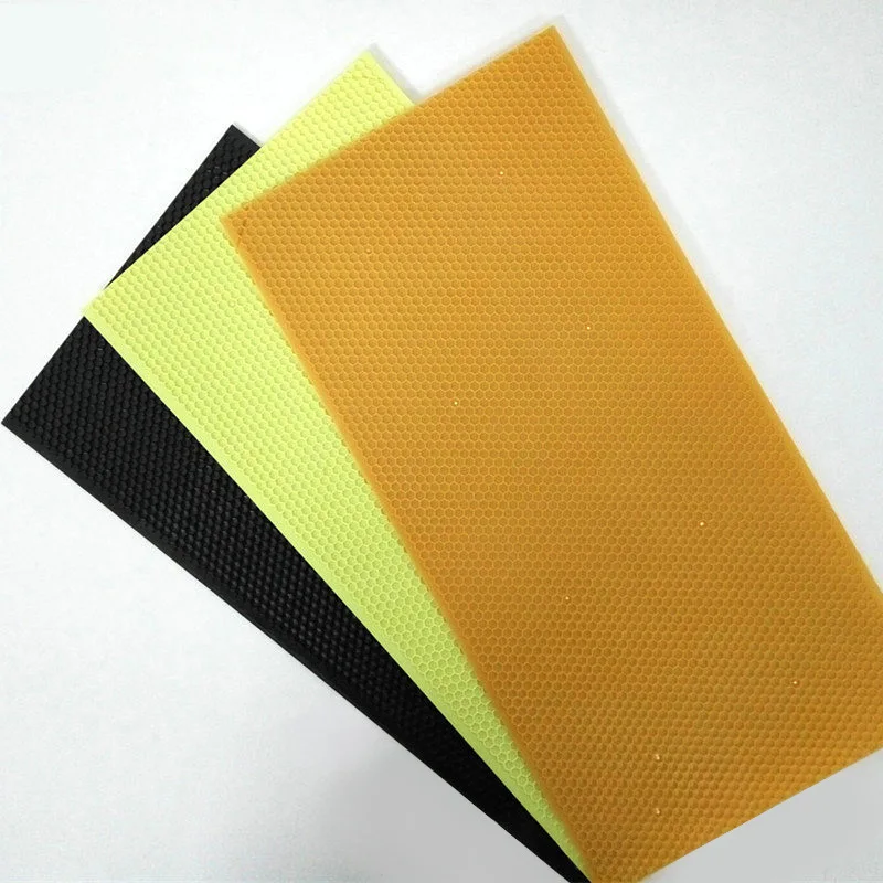Beehive Foundation Sheet Plastic Portable Honeycomb Sheet Nest Foundation Sheet Bee hive Equipment Fit Deep Frame Black
