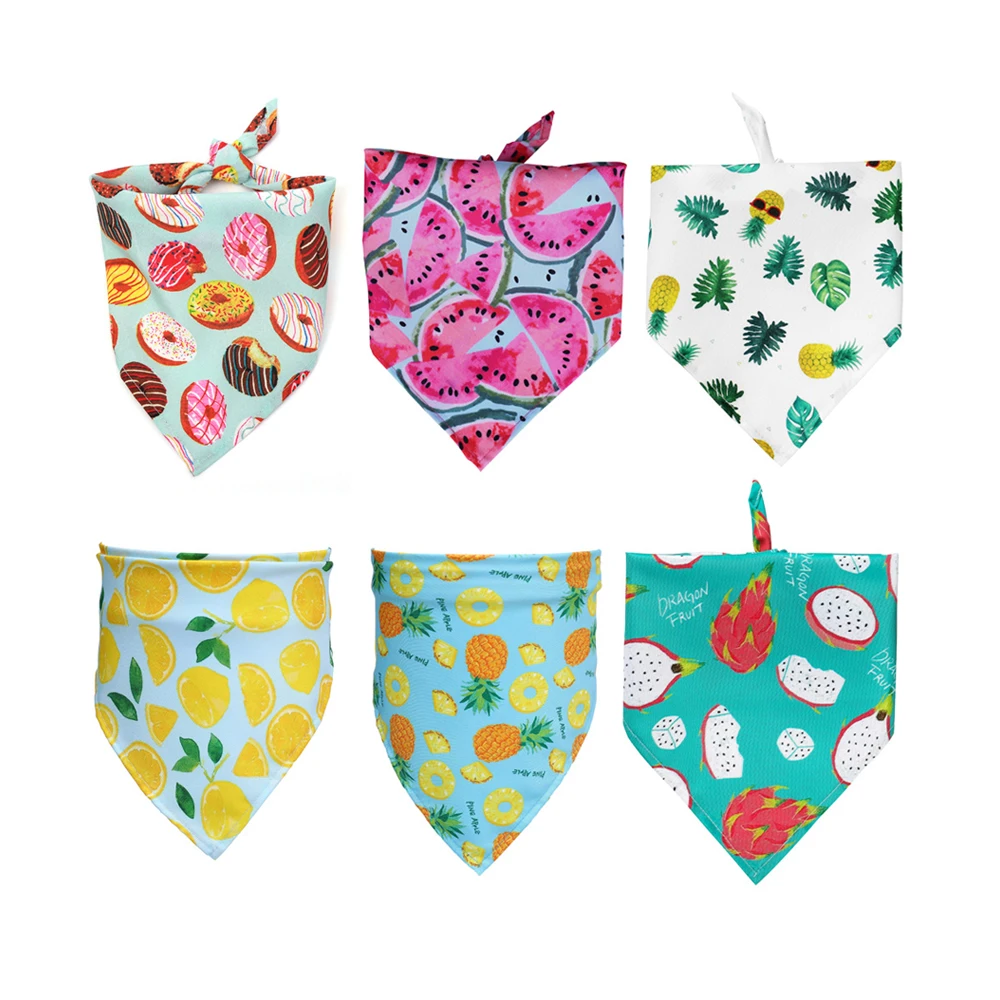 Puppies Wholesale Multiple Sizes Polyester Collar Dog Bandana Pet Triangle Scarf Bibs for Dogs