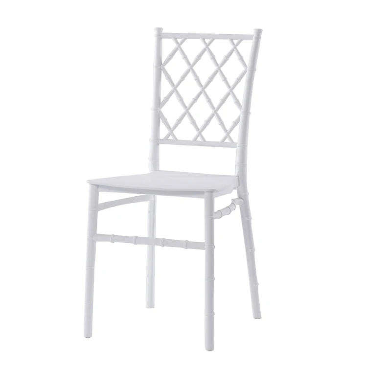 White Banquet Tiffany Chairs Stackable Event Luxury Chair Clear Plastic Chiavari Limewash High Bar Resin Fixed Cushion Silver