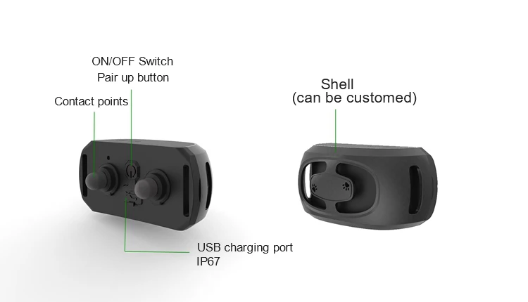 
OEM ODM Available Multifuncitonal Electric Trainer Collar Dogs Rechargeable Dog Collar 