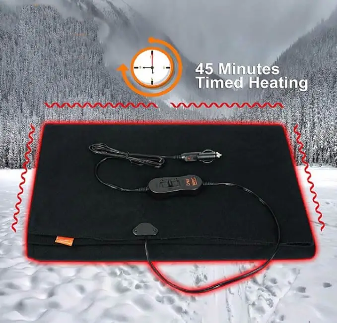 Портативное дорожное одеяло с USB-подогревом 12 Вольт