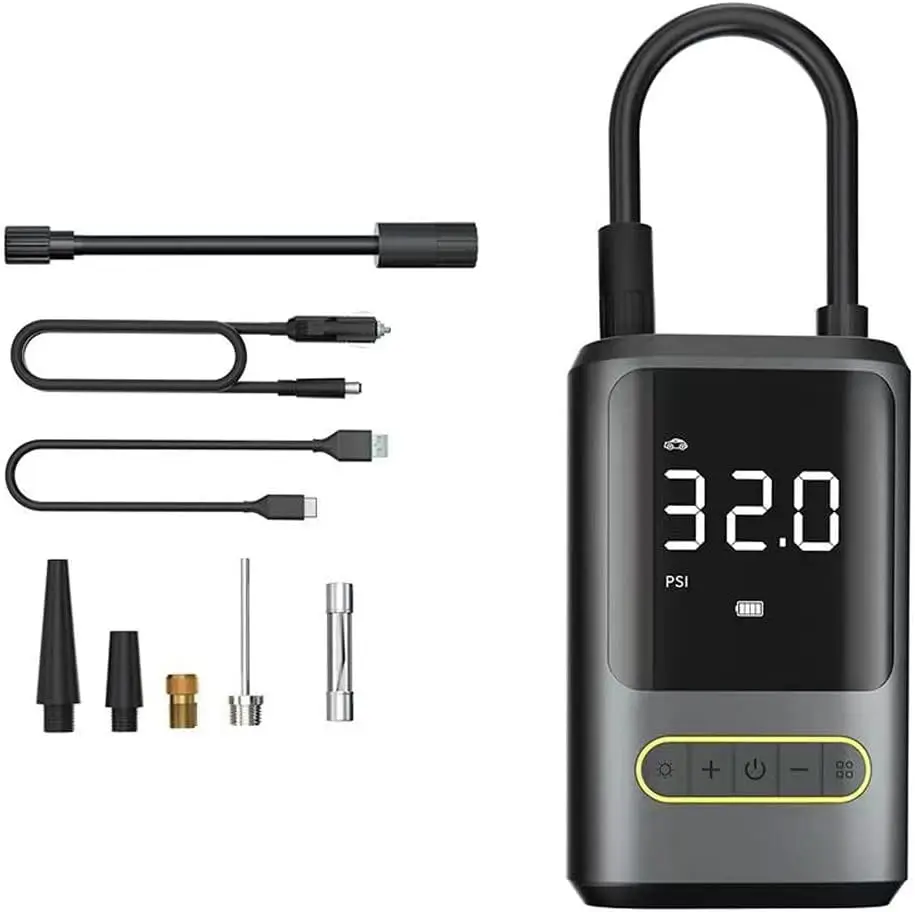 Portable Air Compressor 4000mah power bank Cordless Tyre Inflator with Cigarette Lighter