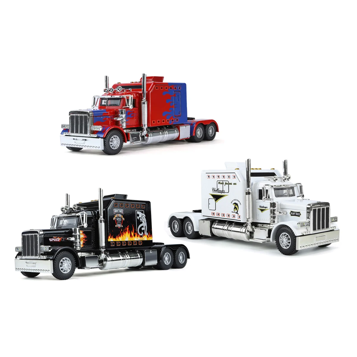 1/24 scale car models Actros American heavy truck trailer head Peterbilt 389 alloy model metal car alloy truck model toy