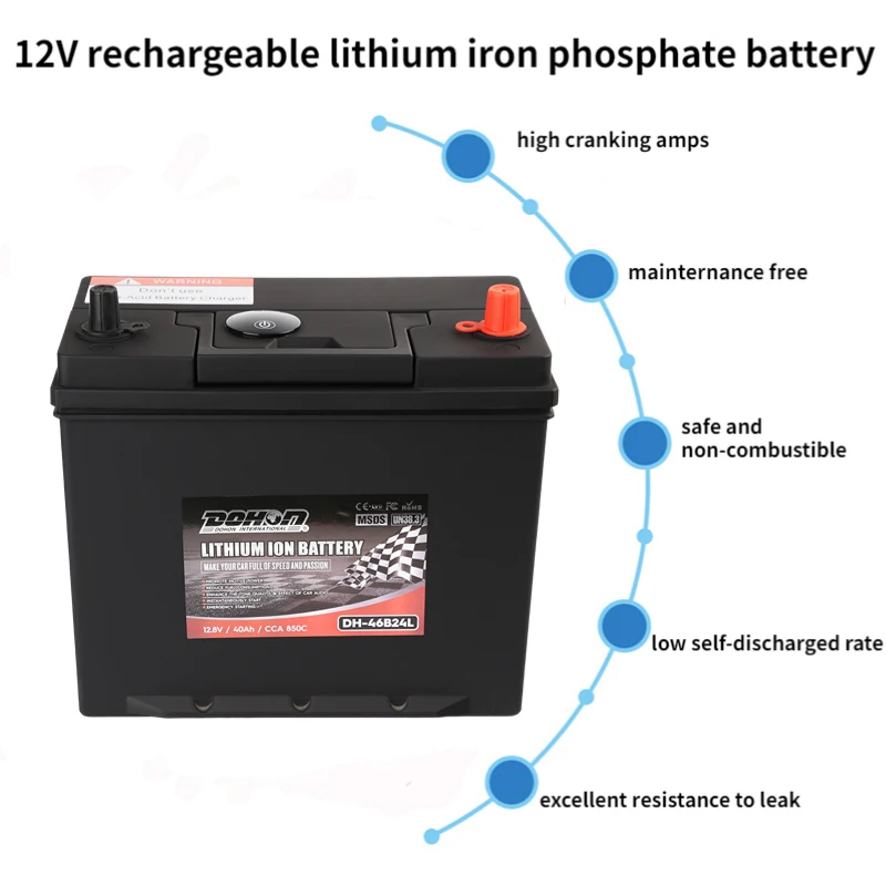 lithium ion batteries 12v 200ah solar battery 12v 40ah Car Battery For Manufacturing Plant