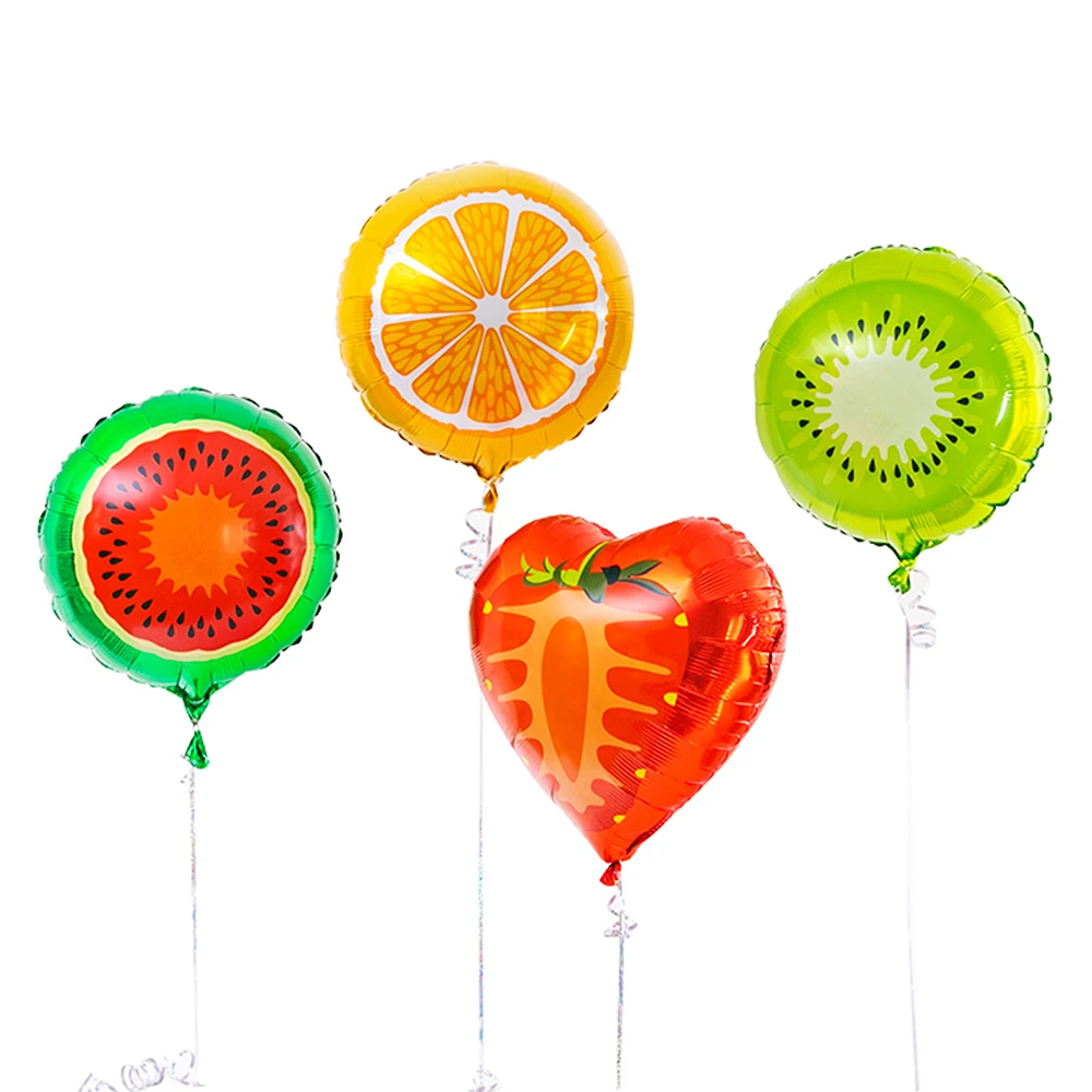 Fruit Mylar Balloons Helium Foil Party Balloons Watermelon Strawberry Lemon Orange Fruit Balloons