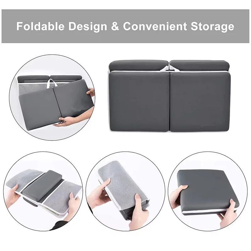 Custom Logo Foldable Washable Thick Quick Dry Bathtub Kneeling Mat Baby Bath Kneeler and Elbow Rest Pad Set for Kid Bathing