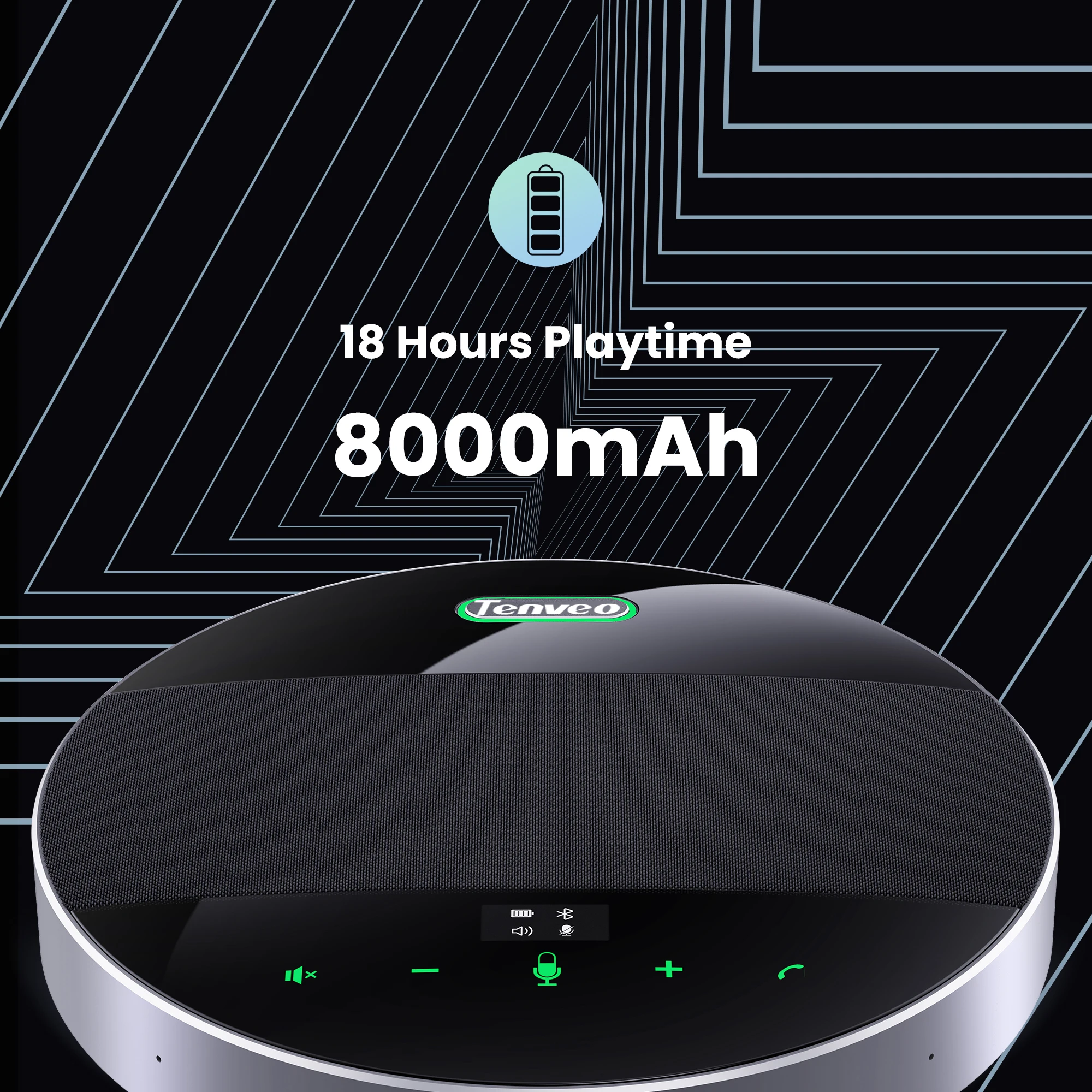 Smart Microphone TEVO-M5BEX USB/Bluetooth/Wireless/3.5mm Jack Omni-directional Video Conference Speakerphone Systems