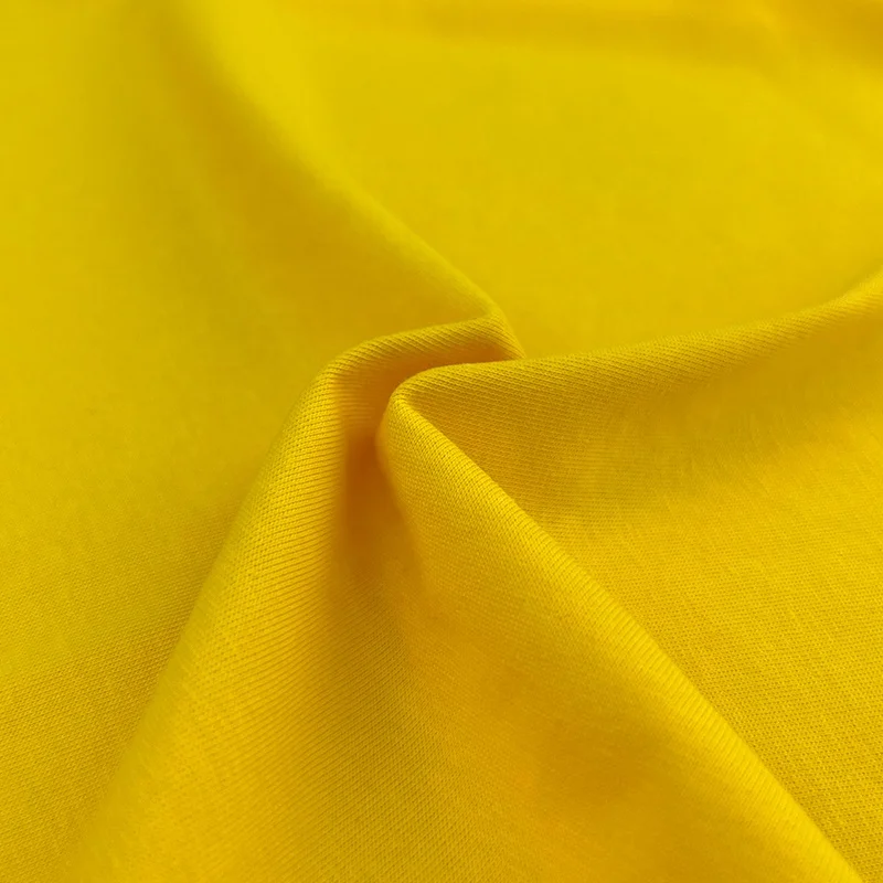 Customized 160gsm 180gsm  200gsm 220gsm 95% cotton 5% polyester comfortable organic cotton fabric for t-shirts