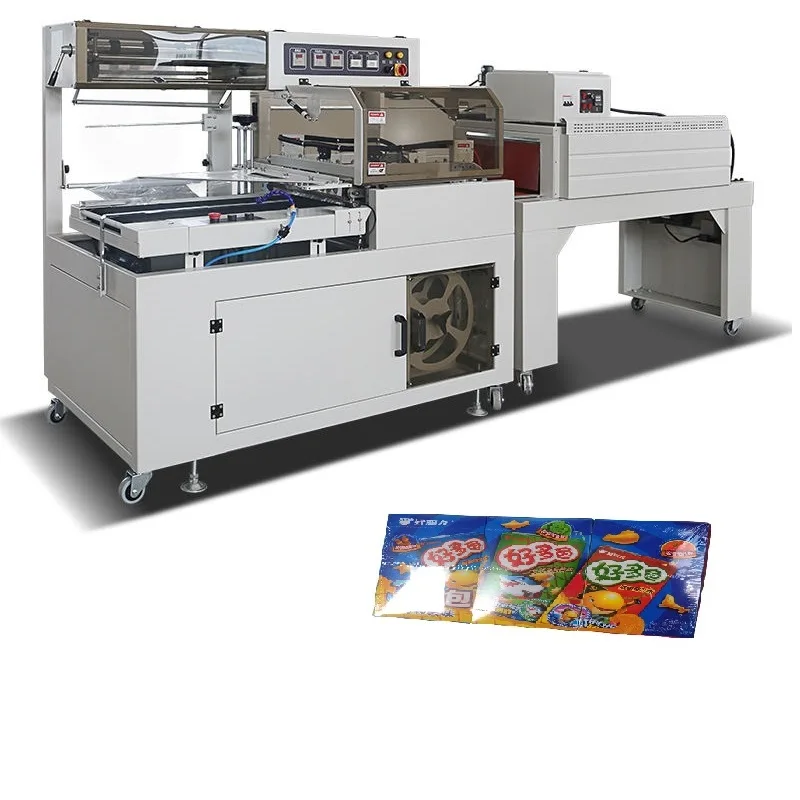 box L sealer with shrink tunnel automatic L-bar shrink wrapping machine