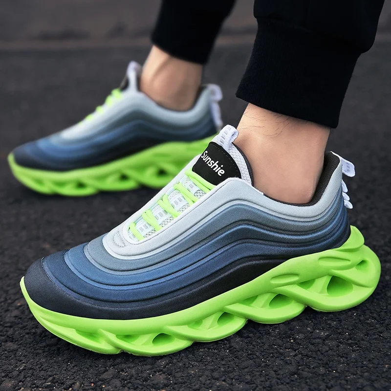 
Mens Subtle Gradients Design Casual Shoes Trail Blade Basketball Sneakers colourful sneakers 
