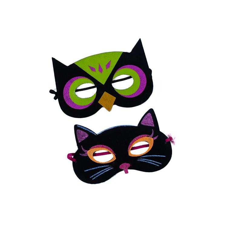 Wholesale Hot Selling Party Decoration Owl Cat Felt Mask for Kids