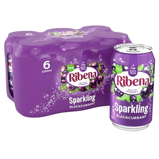 Ribena Sparkling Can Regular 325ml x 6 cans