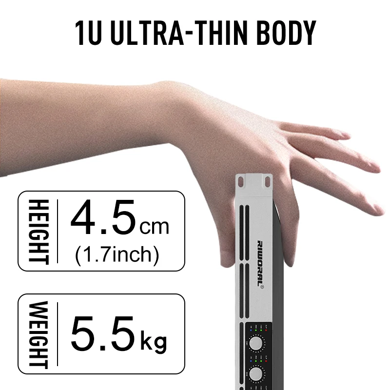 RAX-2 Riworal 1U 2 channels 1600W power amplifier professional Class D best price power amp