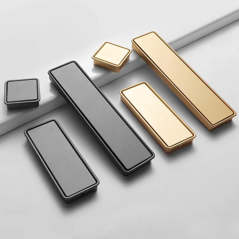 Modern Decorative Zinc Alloy Home Hardware Kitchen Cabinet Door Pulls Drawer Concealed Hidden Cupboard Handle//