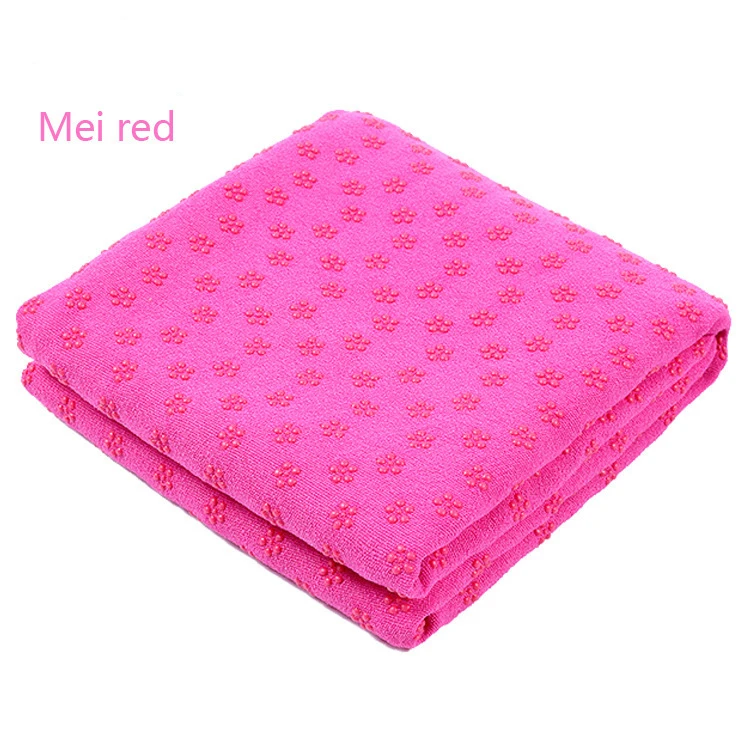 
Embroidery Silicone Dots Non-slip Microfiber Yoga Towel With Pocket Corners yoga towel non slip microfiber 