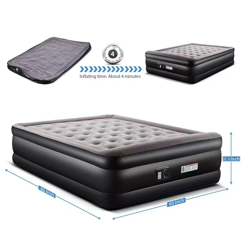 New automatic inflatable mattress, high and thick air mattress sheets, double outdoor home folding loafer