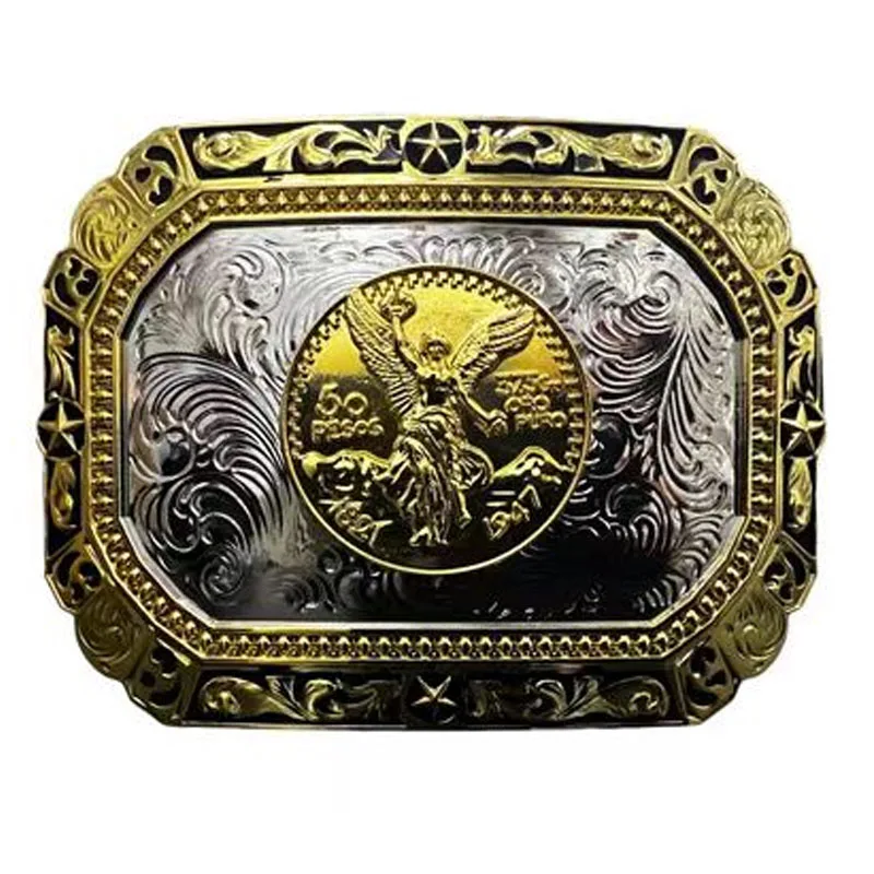 Custom  Round Head Belt Buckle Western Cowboy Style Smooth Belt Buckle Punk Rock Style for Belts
