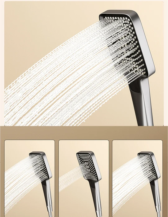 Faucet Wholesales Wall Mounted Brass Gun Grey Bath Faucet Shower Set Hot And Cold Mixer Shower Faucet With Hand Shower System