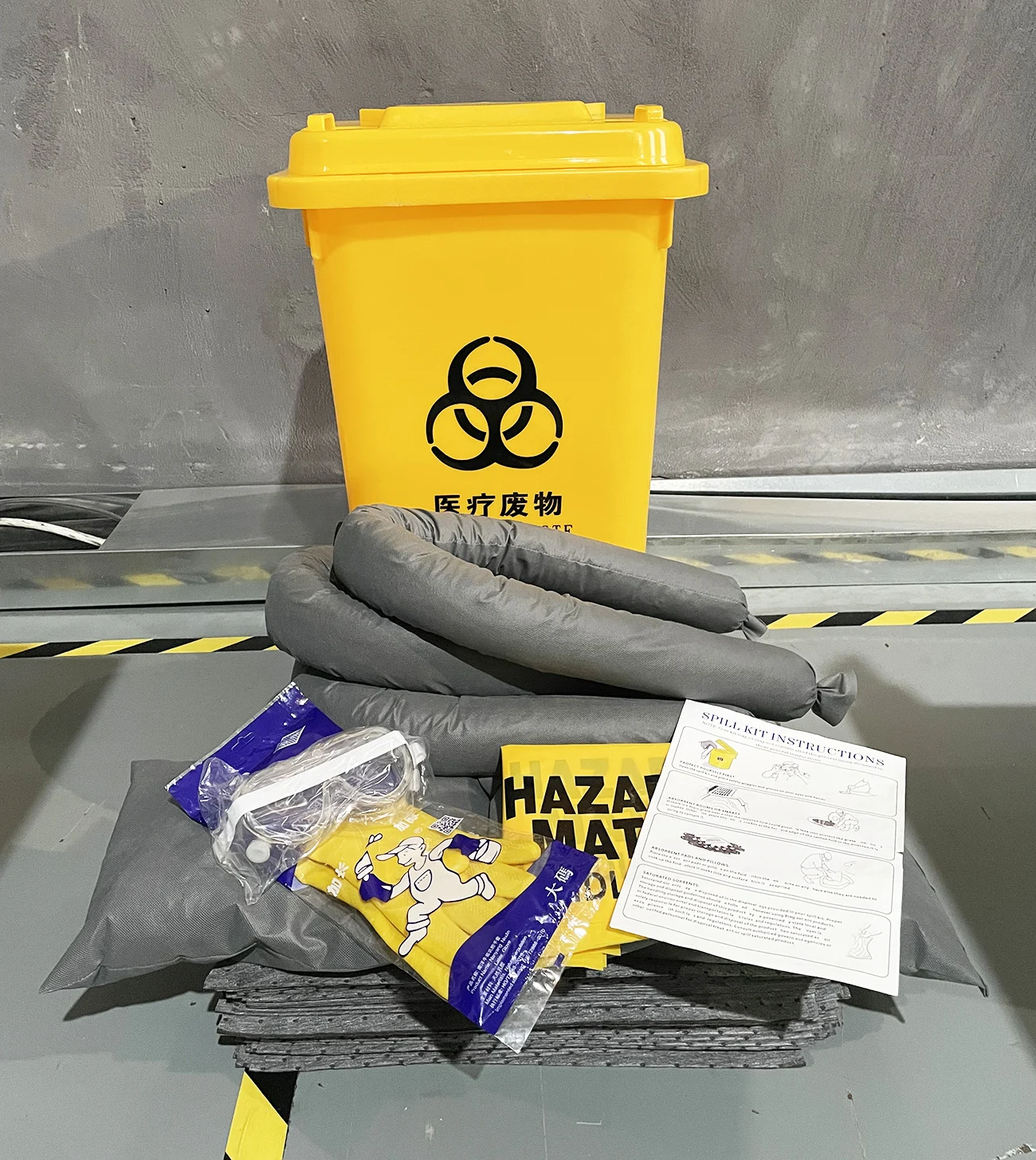 Factory Directly 100%  PP Safety Environmental Reused 240L Marine Universal Spill Kits