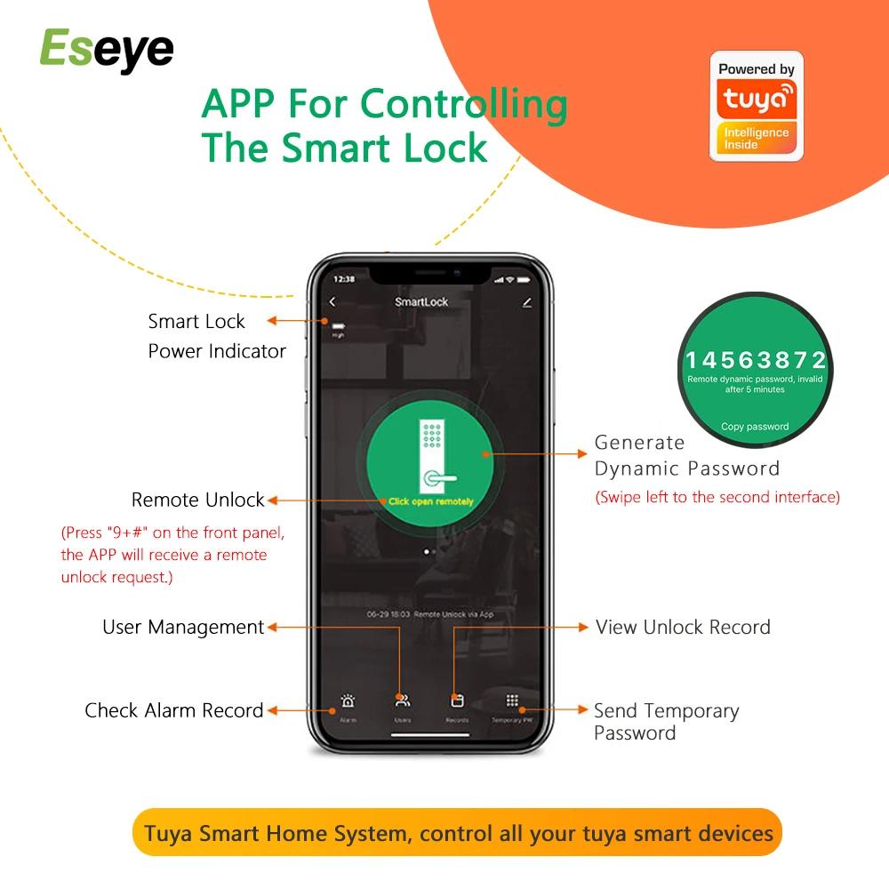 Waterproof smart lock alexa App Fingerprint Keyless for Home Finger WIFI Digital Lock Remote Control tuya TT smart locks