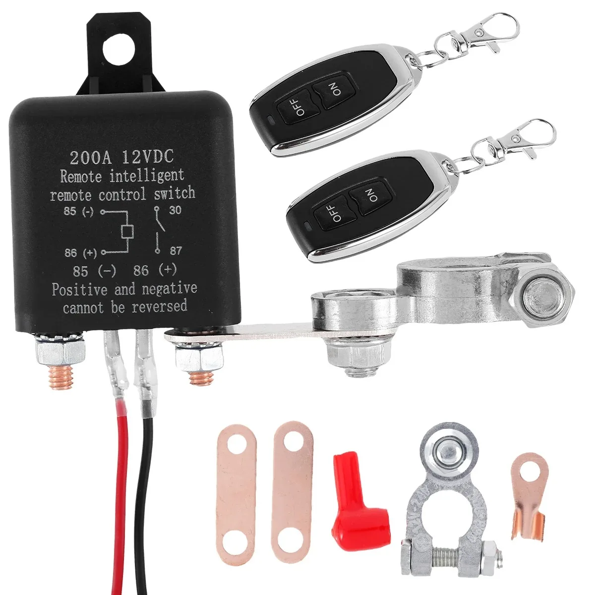 4 Pin Wireless Relay Car Automotive 12V 120A 200A  Car Kill Switch Anti-Theft with For Automotive Car Truck Motor Boat