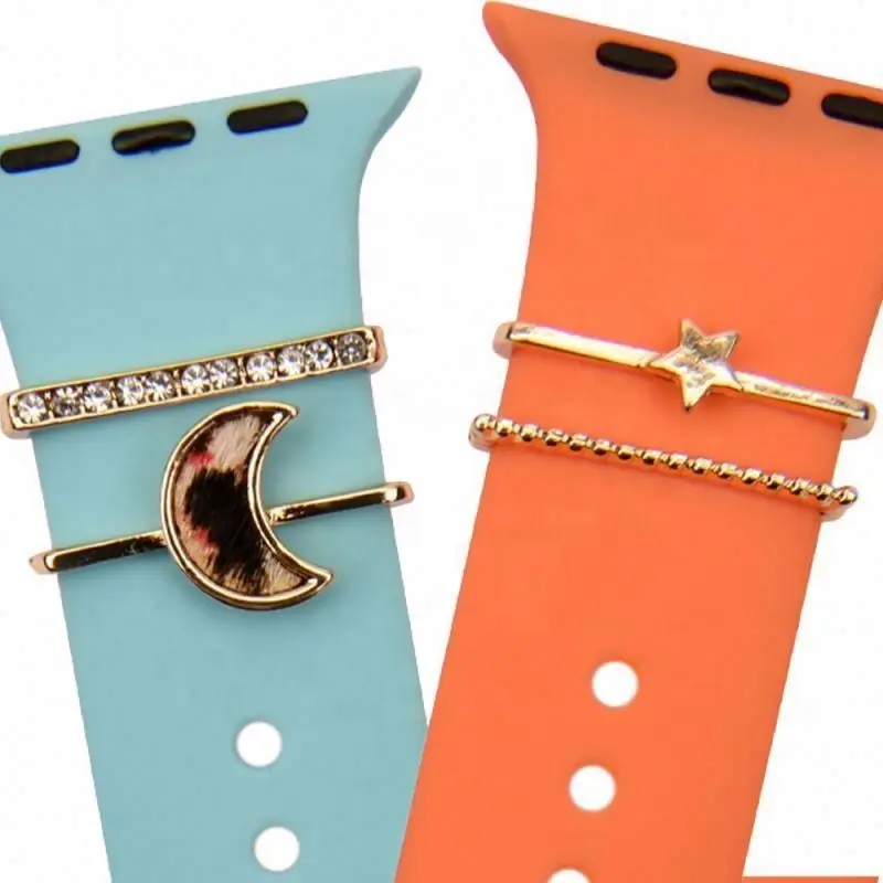 Popular Letter jewelry suit watch Band Charms Bracelet Metal Paw Decorative Nails Watch Luxury Strap Accessories Jewelry charm