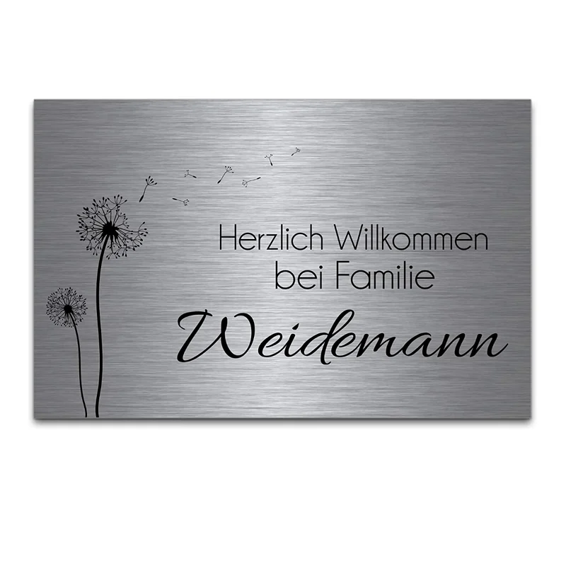 Custom metal brass stainless steel or Brushed Aluminum Signs