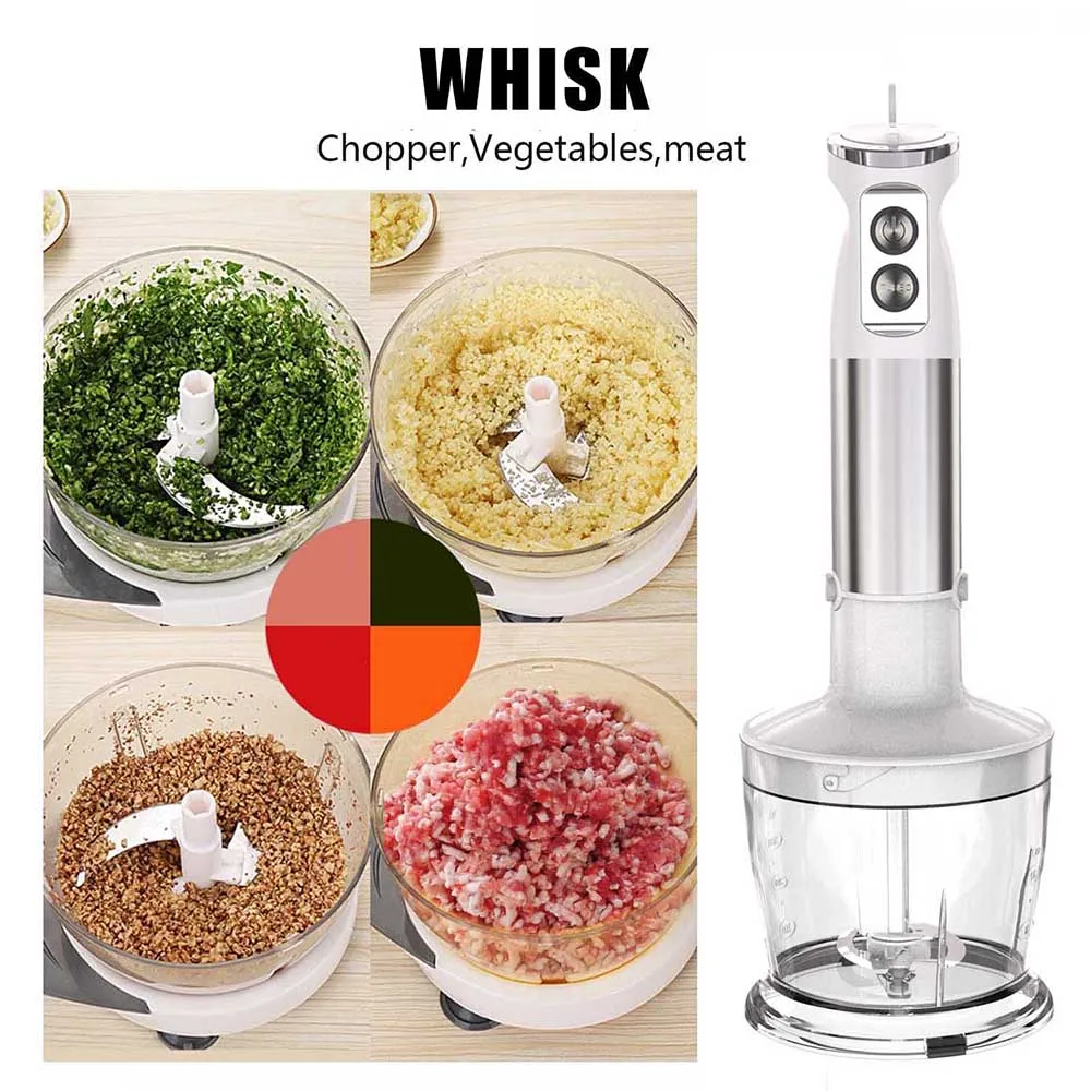 600W Handheld Blender High-Powered Kitchen Tool for Blending, Mixing and Food Preparation