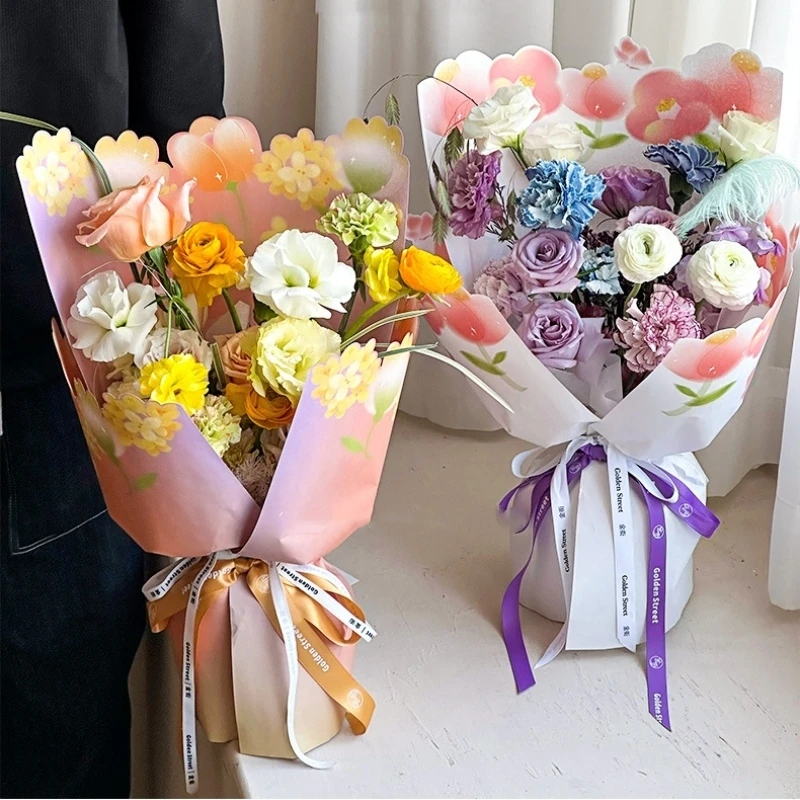 LUCIA  Three-Dimensional Flower Wrapping Paper Bouquet Packaging Kraft Paper Flower Shop Wrapping Flower Material LF160540
